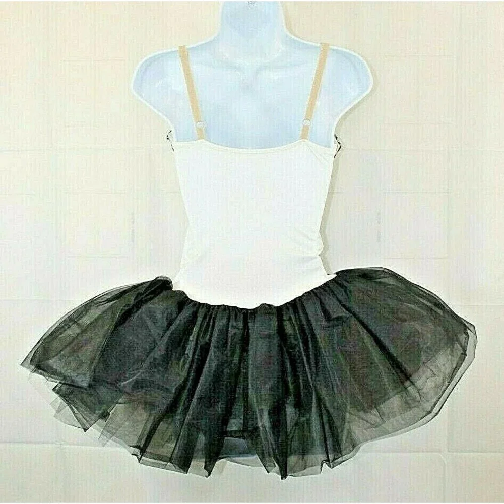 Curtain Call Costumes Pageant Dress Black White Dance Made In USA Size 8A